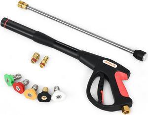 Pressure Washer Gun 4000 PSI W/20" Extendable Wand 5 Nozzle Tips