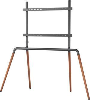 Easel Studio TV Stand for 42"-82" TVs, Solid Wood Legs with Built-In Cable Management