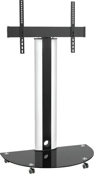 Rolling TV Cart with Swivel VESA Mount for 32"-70" TVs, Silver