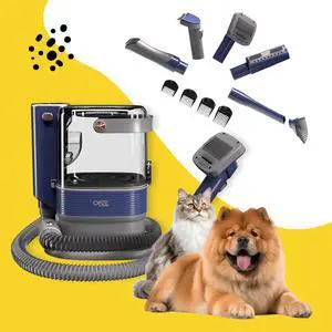 ONE Pet Grooming Vacuum with 3.2L Canister  6 Replaceable Heads, 4 Combs, Quiet Design