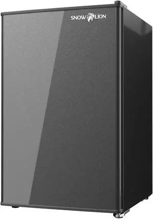 Snowlion 65L / 2.3 Cu Ft Under-Counter Mini Fridge Solid Door, Freestanding, Black