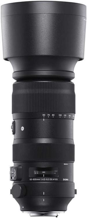 Sigma 60-600mm f/22-32 Fixed Zoom F4.5-6.3 DG OS HSM Camera Lenses, Black (730954), Canon EF