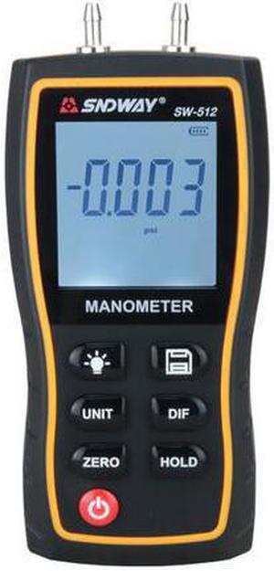 SNDWAY SW-512 Digital Manometer Air Pressure gauge 11 Unit Vacuum Pressure Gauges differential natural gas pressure gauge meter measurement