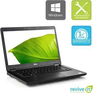 Dell Latitude 5480 14" Laptop i5 Dual-Core Min 2.30GHz 8GB 256GB M.2 SSD Win 10 Pro B v.WCA