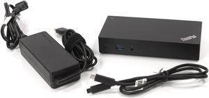 Lenovo ThinkPad USB-C Dock 40A9 DK1633 Laptop Docking Station 40A90090US SD20L36276 03X7194 w/ USB-C Cable & 90w AC Adapter