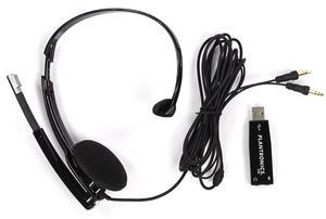 New Plantronics Audio 610 Mono Headband Computer Corded Headset with USB Adapter 76805-04