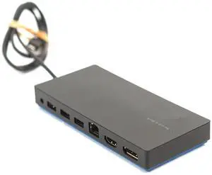 HP Elite USB-C TPA-B01 Docking Station USB 3.0 HDMI DP 841575-001 / 844549-001 / Y0K80AA#ABA - w/ 65w Adapter