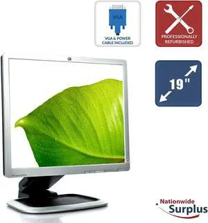 HP LA1951g 19" LCD Monitor Adjustable Stand 5:4 1280x1024 VGA DVI USB Grade B