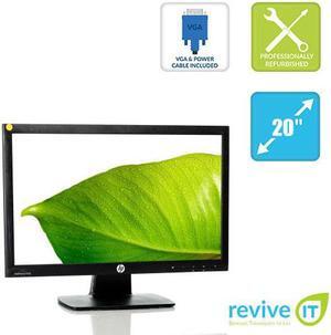 HP P201 20" 1600x900 Widescreen LED Backlit Monitor VGA DVI Grade B