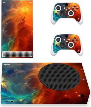 PlayVital Orange Star Universe Custom Vinyl Skins for Xbox Series S, Wrap Decal Cover Stickers for Xbox Series S Console Controller