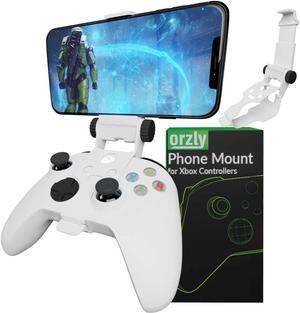 Xbox Series X Controller Mobile Gaming Clip Xbox Controller Phone Mount Adjustable Phone Holder Clamp Compatible with Xbox Series XS Xbox One Xbox One S Xbox One XRobot White