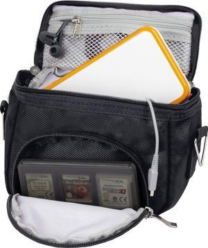 G-HUB Travel bag with Shoulder Strap, Carry Handle, Belt Loop for Nintendo DS Consoles DS / 3DS / DS Lite / 3DS XL / DSi - Black