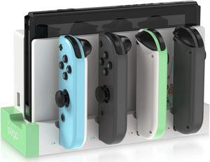 Charging Dock for Nintendo Switch & OLED Model Joycons - Charger Station for up to 7 Joycon Controllers