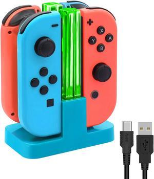 FYOUNG Charging Dock for Nintendo Switch Joy-Con,Charging Station for Nintendo Switch with a USB Type-C Charging Cord-Blue
