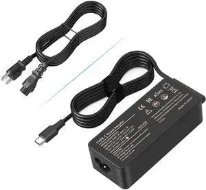 Laptop Charger USB-C Replacement for Lenovo Chromebook C330 S330 300e 100e 500e Series,ThinkPad T480s T580 T580s E480 E580 L480 L580 E485 Type C Adapter Notebook Charging Cable