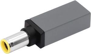 CERRXIAN 100W PD USB Type C Female Input to DC 7.9mm x 5.5mm Power Charging Adapter for Lenovo Thinkpad T60 T61 T400 T410 T420 T430 T500 T510 T520 T530 X60 Z60 X200 X201 X220(100w-7955a) (Silver grey)