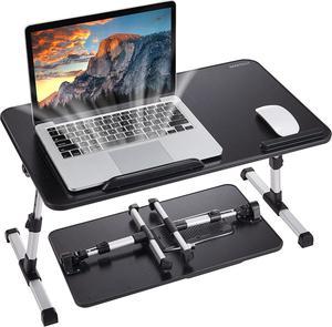 Laptop Stand for Desk, 8AMTECH Lap Desk Ajustable Laptop Table with Cooling Fan Office Desk for Laptop, Working, Reading, Writing, Drawing and Eating in Bed Sofa Floor Couch