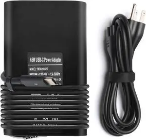 USB-C Laptop Charger AC Adapter 65W 45W for Dell XPS 12 9250 XPS 13 9350 9360 9365 9370 9380, Latitude 7370 7280 7480 5480 7275 5290 7490 LA65NM170 2YKOF with Type c(USB-C/USBC) Tip Power Supply Cord