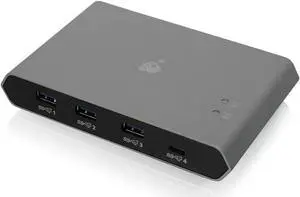 IOGEAR USB-C 2 Port Switch - Transfer Files Between PC & Mac OS X - 3 USB-A - 1 USB-C - Switch Method Remote - Mouse or Hotkey - LED Indicator - USB-C 85W Pass Through - GUS4C2