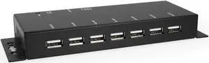 Metal 7-Port USB 2.0 Powered Hub for PC-MAC with Power Adapter