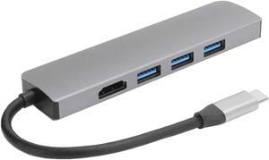 5 in 1 Type?C USB Hub, Ultra-Slim Data USB Multiports Hub Type?C to PD/HDMI/USB3.0 Cable Adapter Converter