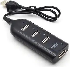 2.0 Multi USB 2.0 Hub USB Splitter High Speed 3 USB Card Reader USB Extender for PC Laptop (Color : Black) (Black)