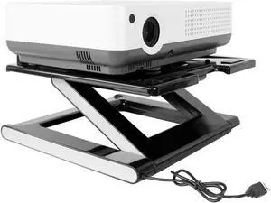 QTBH Projector Holder Projector Stand for Desk Ergonomic Laptop Stand Laptop Riser Adjustable Notebook Holder Stand Multifunction Compact Projector Stand Projector Mount Bracket (Color : Black)