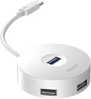 USB HUB & USB C HUB to Multi USB3.0 USB 3.0 Splitter for MacBook Pro Air Laptop Computer 4 Port Multiple USB Type C HUB (Color : White-Type-C)