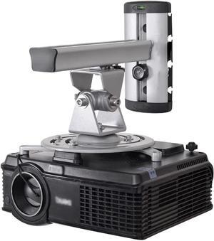 Projector Mount Projector Wall Mount Adjustable up and Down Left and Right 360 Degree Rotating Projector Hanger Carrying 22lb Suitable for Office and Home Multi-Function Stand (Color : Silver)