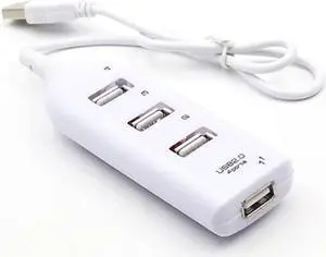 2.0 Multi USB 2.0 Hub USB Splitter High Speed 3 USB Card Reader USB Extender for PC Laptop (Color : White) (White)