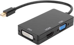 Tosuny Docking Station Mini Display Port to VGA+HDMI+DVI Adapter 50/60Hz 700mW, Supports Mini Display Port 1.1a Dual Mode Input(Black)