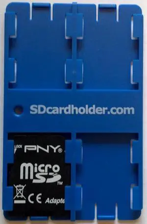 Blue Standard SD Card Case Holder, Organizer Credit Card Size Storage Device Beware of Cheap Chinese Knock Offs!!! Blue Standard SD Card Case Holder, Organizer Credit Card Size Storage Device Beware of Cheap Chinese Knock Offs!!!