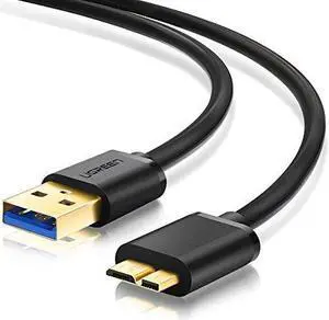 UGREEN Micro USB 3.0 Cable USB 3.0 Type A Male to Micro B Cord for Samsung Galaxy S5, Note 3, Camera, Hard Drive and More 1.5ft Black