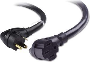 Cable Matters Angled 50 AMP to 15 AMP RV Adapter (15 AMP to 50 AMP Adapter) NEMA 5-15P to 14-50R30 AMP