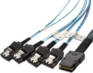 Cable Matters Internal Mini SAS to SATA Cable (SFF-8087 to SATA Forward Breakout) 1.6 Feet