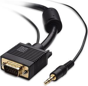 Cable Matters SVGA/VGA Cable with Audio (VGA/SVGA Monitor Cable with 3.5mm Stereo Audio) 10 Feet