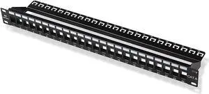 Cable Matters Rack or Wall Mount 24-Port Cat6/Cat 6 Keystone Patch Panel (Blank Patch Panel)Parent