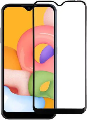 Full Coverage Premium 2.5D Round Edge HD Tempered Glass Screen Protector for Samsung Galaxy A01