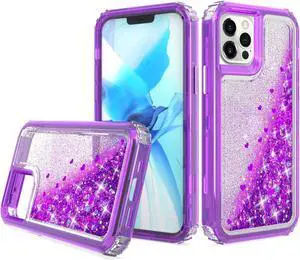 Atomic Quicksand Glitter Waterfall Hybrid Case for iPhone 12 / iPhone 12 Pro - Purple