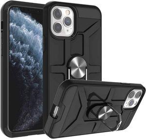 Dynamic Dual Layer Hybrid Case with Ring Stent Finger Loop for iPhone 12 Pro Max - Black