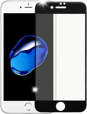 Premium Full Coverage 2.5D Tempered Glass Screen Protector for iPhone SE (3rd gen & 2nd gen) and iPhone 8/7 - Black