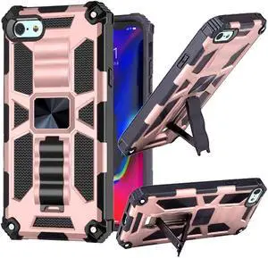 Tough Ultra Rugged Hybrid Case for iPhone SE (3rd gen & 2nd gen) and iPhone 8/7 - Rose Gold