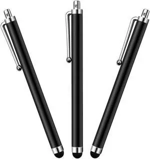 3-Pack HD Easy Glider Capacitive Stylus Pen - Black