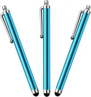 3-Pack HD Easy Glider Capacitive Stylus Pen - Blue
