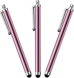 3-Pack HD Easy Glider Capacitive Stylus Pen - Pink
