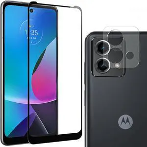 Full Edged Tempered Glass Screen Protector + Camera Lens Protector for Motorola Moto G Stylus 5G 2023