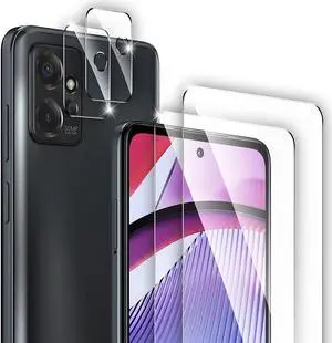 2+2 Combo Pack 2-Pack Tempered Glass Screen Protector + 2-Pack Camera Lens Protector for Motorola Moto G Power 5G 2023