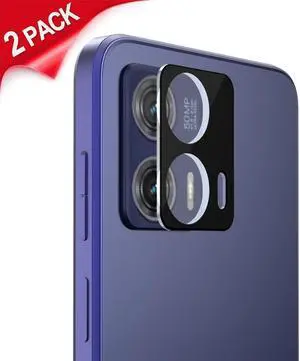 2-Pack HD Tempered Glass Camera Lens Protector for Motorola Moto G 5G 2023 - Black