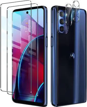 2+2 Combo Pack 2-Pack Tempered Glass Screen Protector + 2-Pack Camera Lens Protector for Motorola Moto G Stylus 4G 2022
