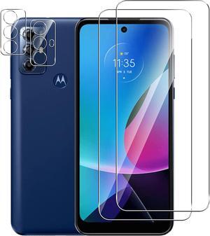 2+2 Combo Pack 2-Pack Tempered Glass Screen Protector + 2-Pack Camera Lens Protector for Motorola Moto G Play 2023